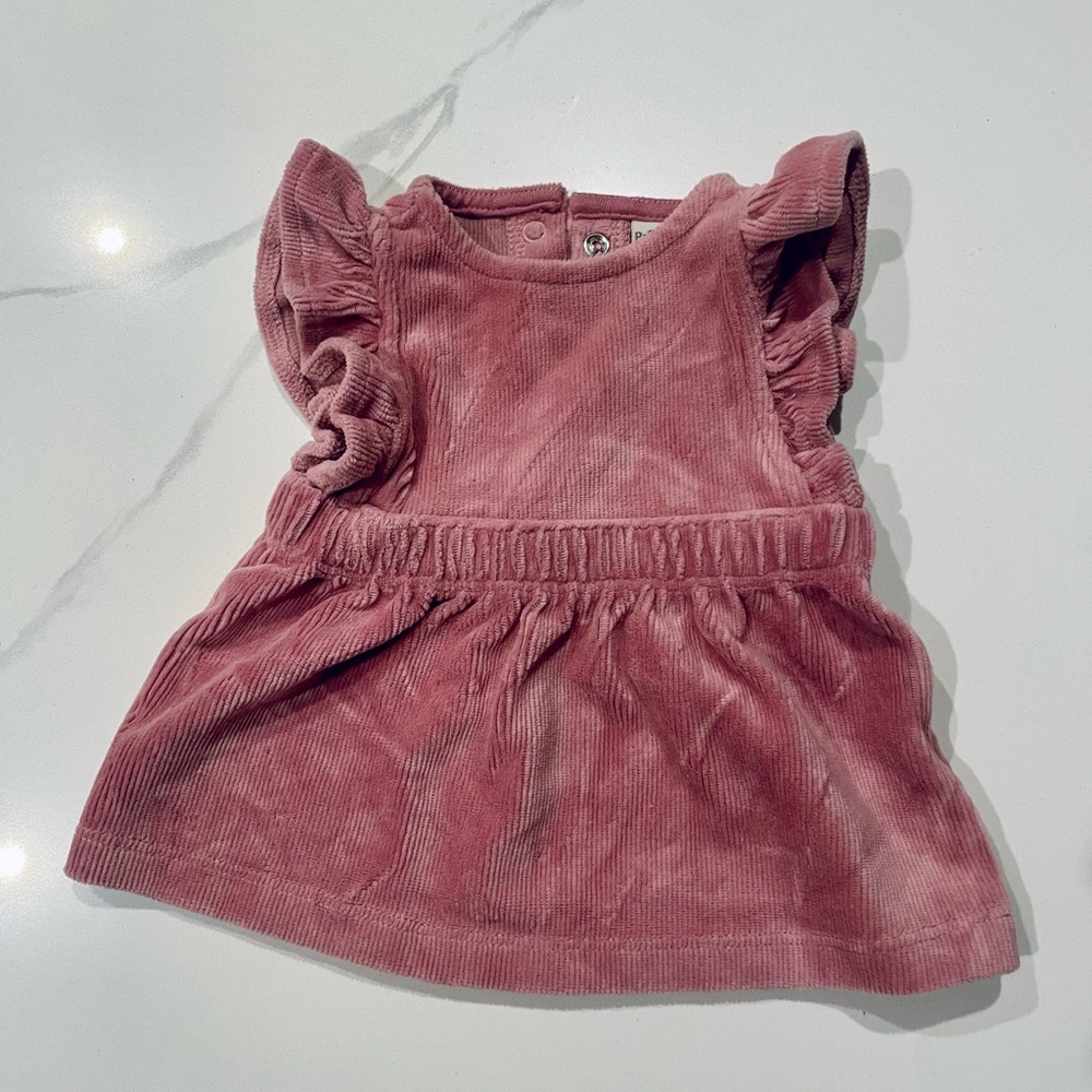Pink Corduroy Kids Dress